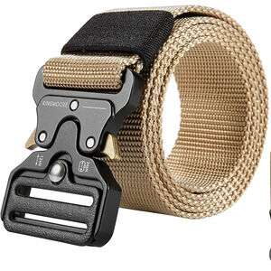 KingMoore Men's Tactical Belt Heavy Duty Webbing Adjustable Military 47"-51"
